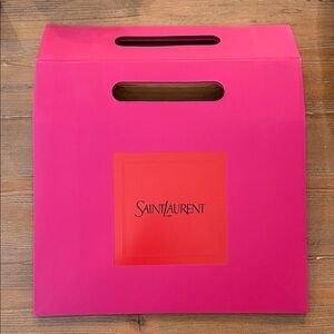Saint Laurent Fuchsia and Red Tote
